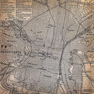 Images Dated 2nd January 2016: Map of Philadelphia 1898