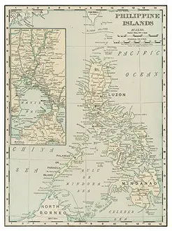 Map of the Philippines islands 1899