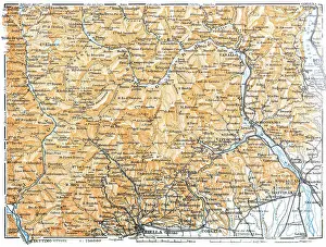 Map of the Province of Biella, Italy - 1893