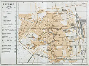 Map of Ravenna, Emilia-Romagna - Italy - 1893