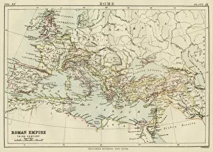 Images Dated 24th August 2017: Map of the roman empire 1883