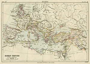 Images Dated 24th August 2017: Map of the roman empire 1883