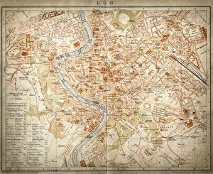 Images Dated 2nd January 2016: Map of Rome