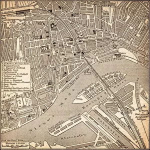 Netherlands Collection: Map of Rotterdam 1898