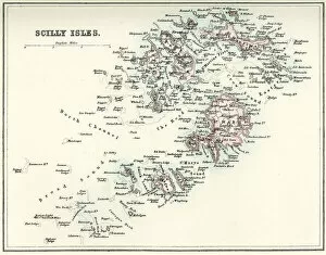 Island Gallery: Map of the Scilly Isles