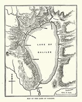 Standing Water Gallery: Map of the Sea of Galilee