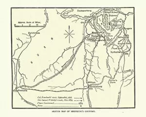 Battle Maps and Plans Gallery: Map of Sekhukhune King of the Marota country, Southern Africa