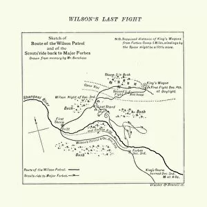 Images Dated 23rd January 2016: Map of the Shangani Patrol and Major Wilsons Last Stand