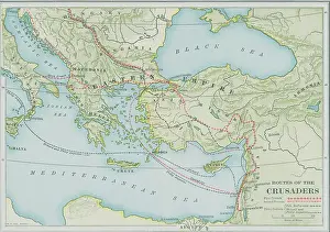 Map Showing Routes During Crusades
