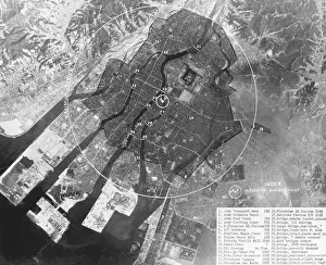 Hiroshima Prints: Map Showing Total Destruction Area