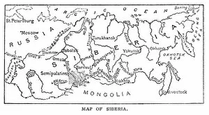 Images Dated 15th June 2017: Map of Siberia