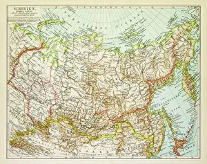 Athens Greece Collection: Map of Siberia 1895