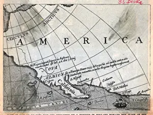 Map of Sir Francis Drake's Voyages