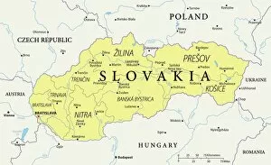 Images Dated 11th November 2018: Map of Slovakia - Vector