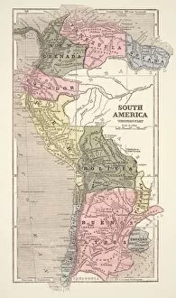 Images Dated 29th July 2016: Map of South America 1855