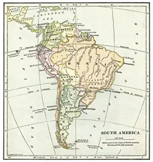 Map of South America 1897