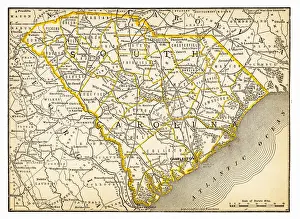 Map of South Carolina 1893