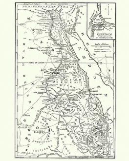 Navigational Equipment Collection: Map of Sudan, late 19th Century
