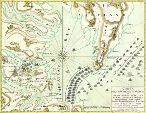 Maryland Prints: Map of the Surrender at Yorktown