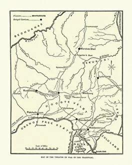 Battle Maps and Plans Gallery: Map of the Transvaal during First Boer War