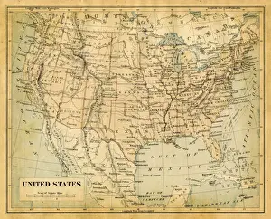 Map of United States 1876