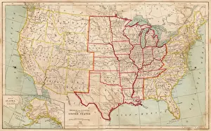 Map of United states 1881