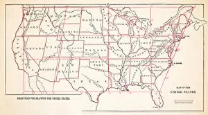 United States Gallery: Map of United States 1883