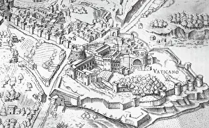 Map of Vatican Area by Antonio Lafreri