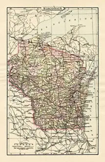 Map of Wisconsin 1894
