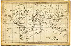 Images Dated 6th September 2012: map of the world 1814