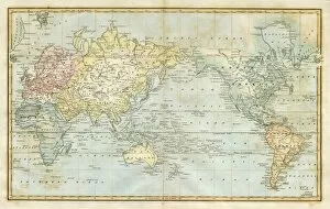 Images Dated 3rd January 2012: map of the world 1823