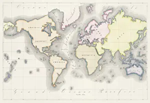 Map of the world 1828