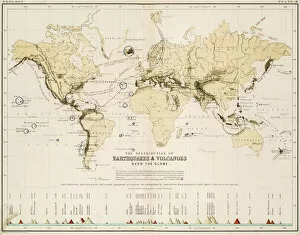 Volcano Gallery: Map of the world 1861