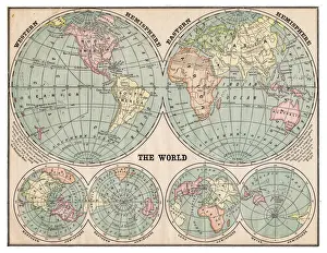 Map of the world 1889