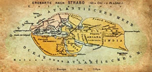 Atlantic Ocean Gallery: Map of the world according to Strabo