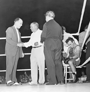 Marcel Cerdan in Corner After Defeat