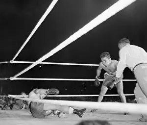 Marcel Cerdan and Jake LaMotta in Boxing Action