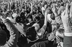 Prints of Anti-Vietnam War protesters gather in front of the Pentagon in Arlington, VA after marching from the Lincoln Memorial in Washington, DC on October 21, 1967 Vietnam War Prints: March On The Pentagon 1967