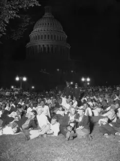Veteran Prints: Marchers Camping on Grounds of Capitol Building
