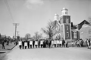 Marchers Prints: Marchers Carry Signs That Read Selma Wall