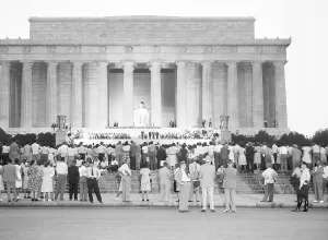 Lynching Prints: Marchers At Lincoln Memorial Service