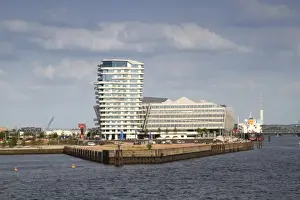 Harbour Prints: Marco Polo Tower and cruise terminal, Hamburg, Germany, Europe