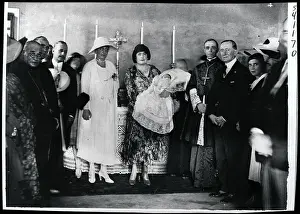 Marconi With Wife and Guests at Baby Baptism