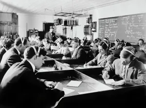 Prints of Students at the first Marconi Wireless School in the United States in New York, 1916 A Visual Journey Through the Legacy of the World’s Most Infamous Ship: Marconi Wireless School