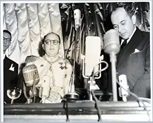 Marcos Perez Jimenez at Microphones