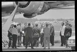 Marcos Perez Jimenez Surrounded by Security Men