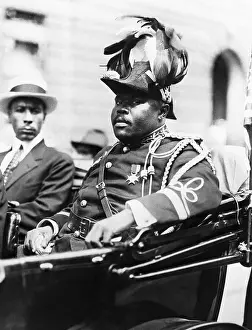 Jamaican Prints: Marcus Garvey in a Car