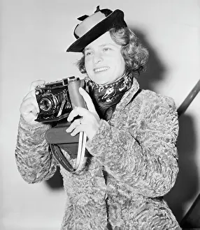 Margaret Bourke White Prints: Margaret Bourke-White With Camera