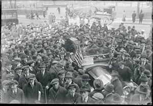 Conformity Prints: Margaret M. Crumpacker Speaking to Surrounding Crowd