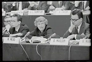 Margaret Mead and Samuel Hays Attending Conference